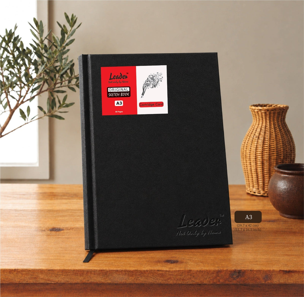 Sketchbook Hardbound | Leather Cover | Cartridge Card
