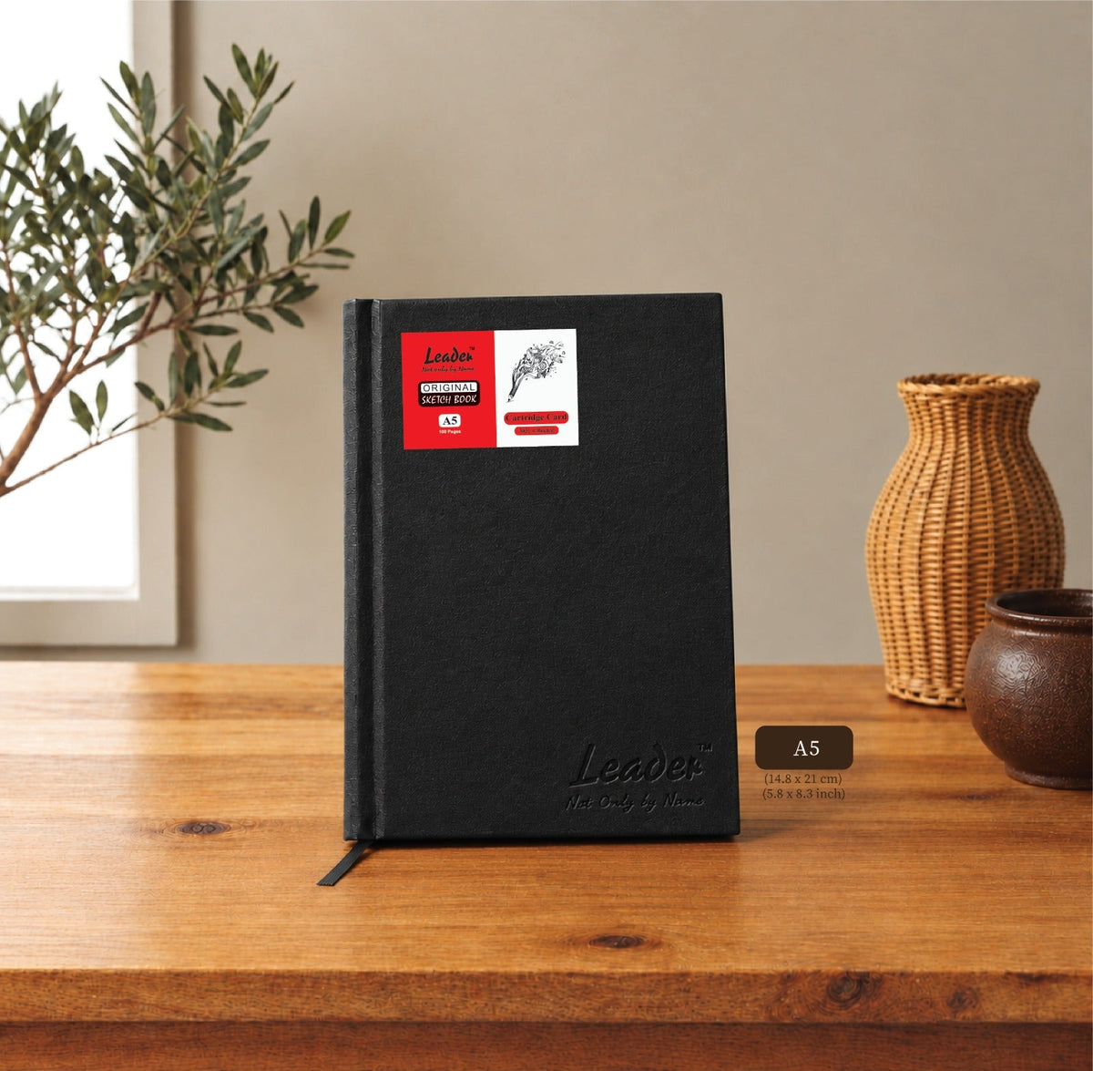 Sketchbook Hardbound | Leather Cover | Cartridge Card