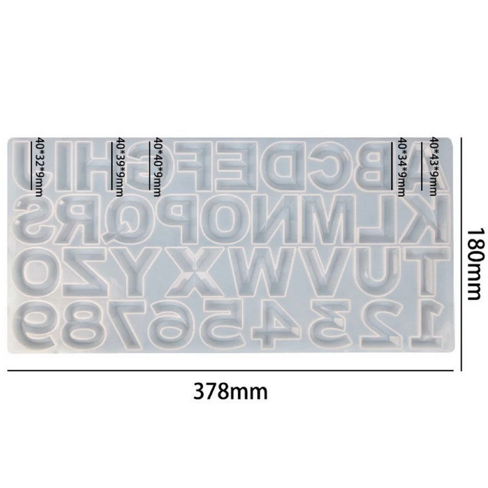 DIY Silicone Alphabet and Number Silicone Mold (Front Face) | Letters, Numbers | Making Pendant, Keychains, DIY Craft, Jewelry Making Mold | 3D Letter Mold A-Z | Keychain Mold (With / Without Hole) | 5x5 Inch and 9x8inch