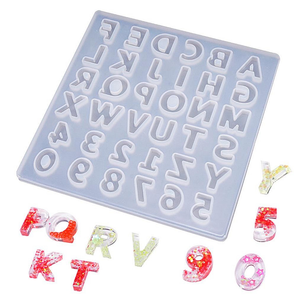 DIY Silicone Alphabet and Number Silicone Mold (Front Face) | Letters, Numbers | Making Pendant, Keychains, DIY Craft, Jewelry Making Mold | 3D Letter Mold A-Z | Keychain Mold (With / Without Hole) | 5x5 Inch and 9x8inch