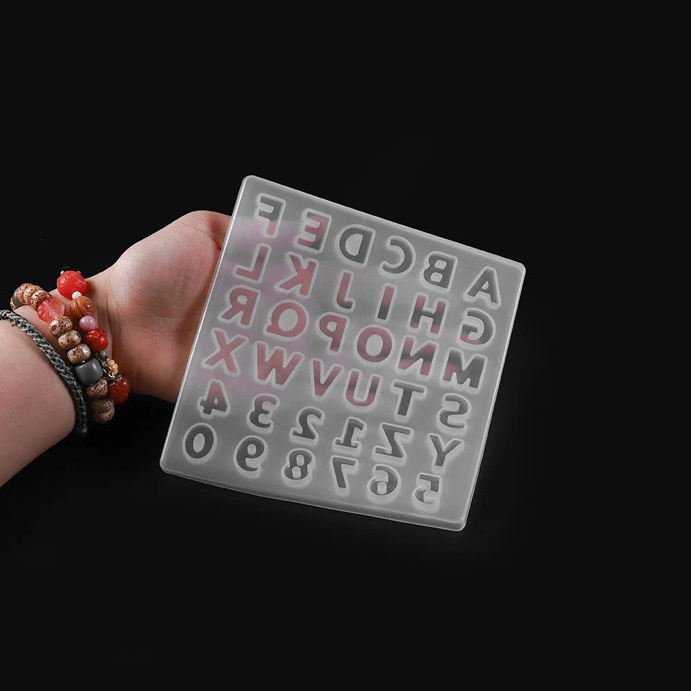 DIY Silicone Alphabet and Number Silicone Mold (Front Face) | Letters, Numbers | Making Pendant, Keychains, DIY Craft, Jewelry Making Mold | 3D Letter Mold A-Z | Keychain Mold (With / Without Hole) | 5x5 Inch and 9x8inch