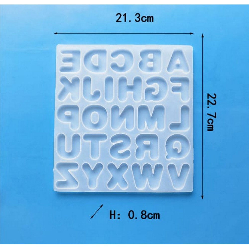 DIY Silicone Alphabet and Number Silicone Mold (Front Face) | Letters, Numbers | Making Pendant, Keychains, DIY Craft, Jewelry Making Mold | 3D Letter Mold A-Z | Keychain Mold (With / Without Hole) | 5x5 Inch and 9x8inch