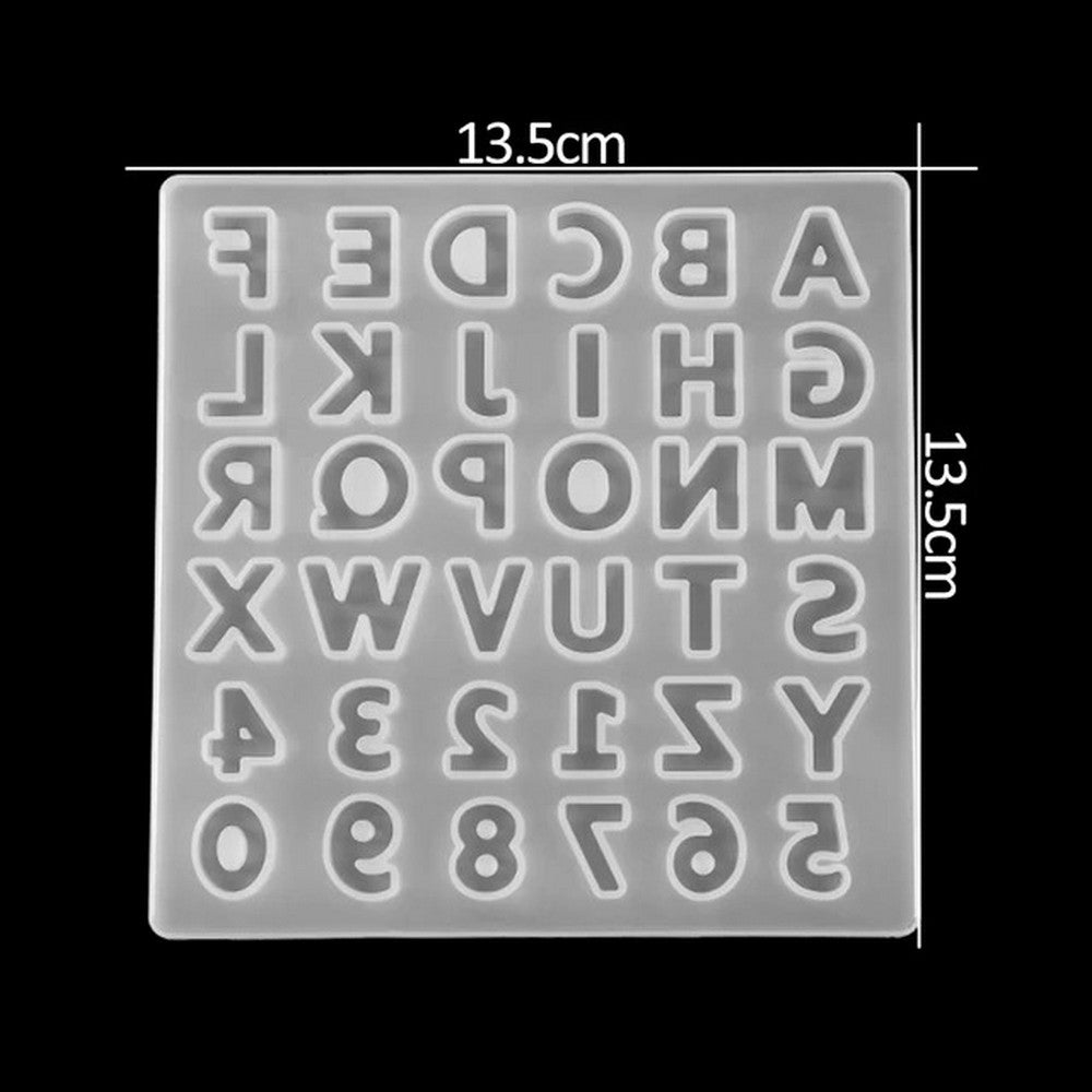DIY Silicone Alphabet and Number Silicone Mold (Front Face) | Letters, Numbers | Making Pendant, Keychains, DIY Craft, Jewelry Making Mold | 3D Letter Mold A-Z | Keychain Mold (With / Without Hole) | 5x5 Inch and 9x8inch