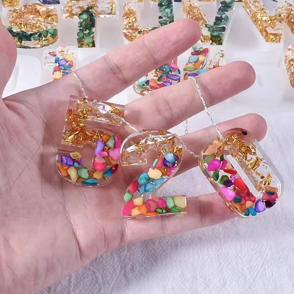 DIY Silicone Alphabet and Number Silicone Mold (Front Face) | Letters, Numbers | Making Pendant, Keychains, DIY Craft, Jewelry Making Mold | 3D Letter Mold A-Z | Keychain Mold (With / Without Hole) | 5x5 Inch and 9x8inch