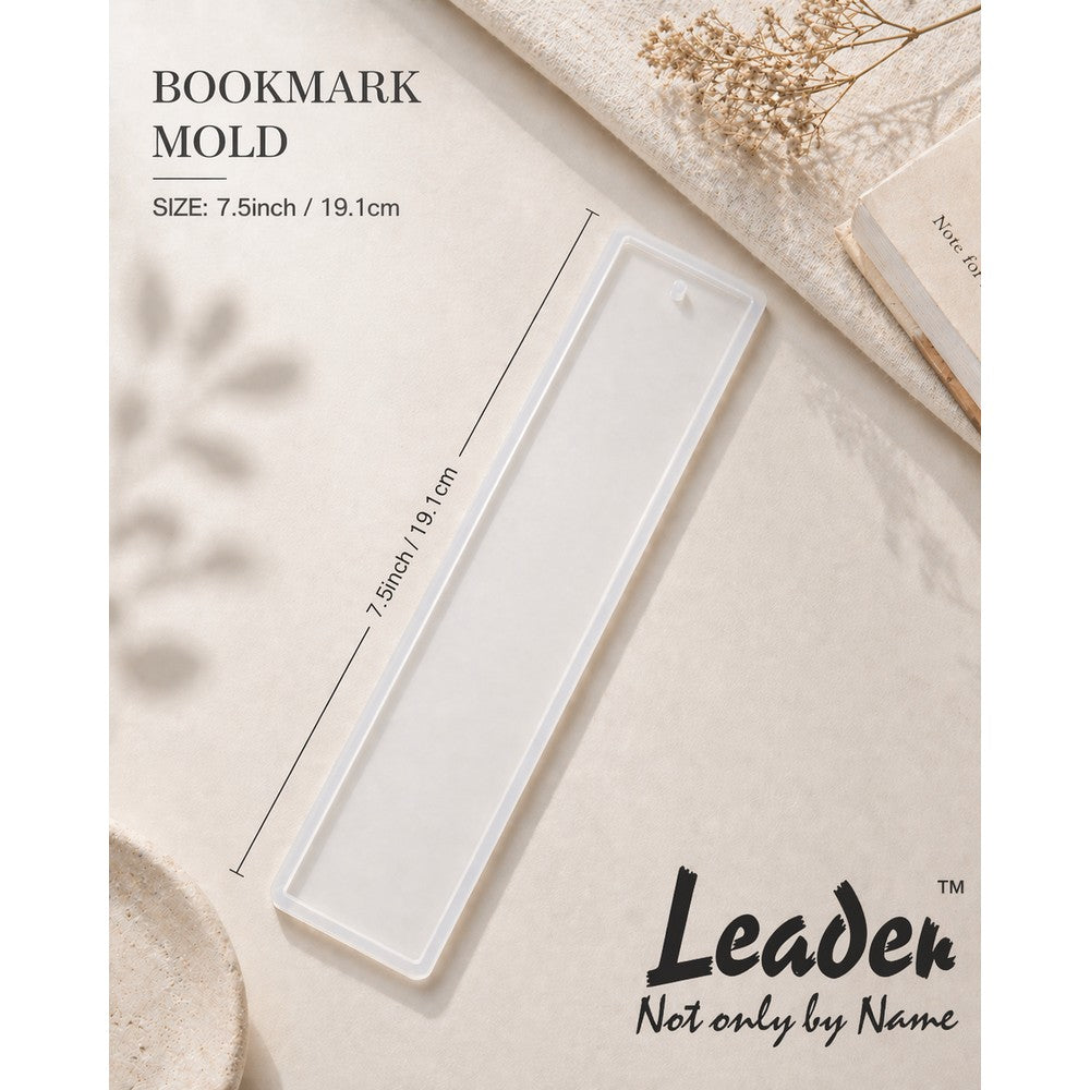 Resin Bookmark Silicone Mold Set of 2 (Large: 7.5inch, Small: 5.5inch) | Simple Rectangle Shape | Best Quality | Best for Bookmarks, Gifts, DIY