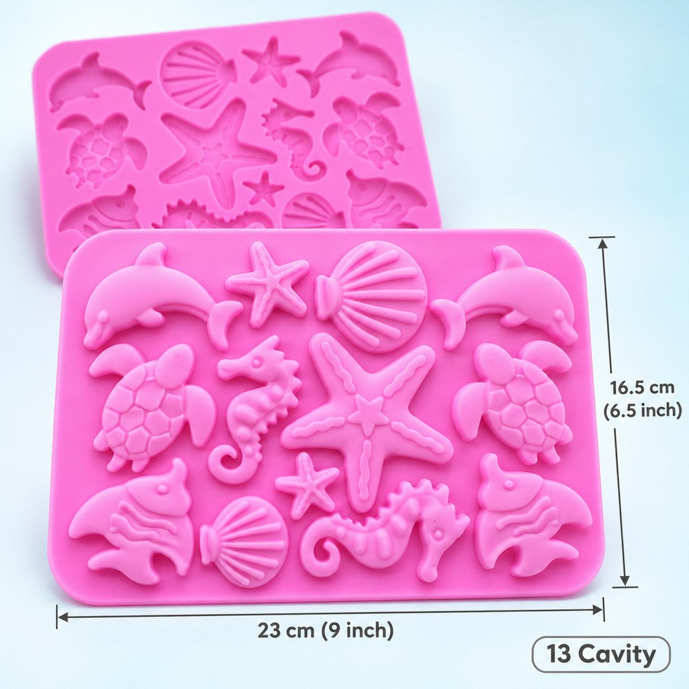 Silicone Mold for Soap Making, Candle, Resin & Plaster of Paris – DIY Mould 14 Designs – Flower, Donut, Car, Sea Animals, Rectangle, Oval, Kids DIY Silicone Molds | Soap sancha, candle sancha, POP sancha, resin sancha