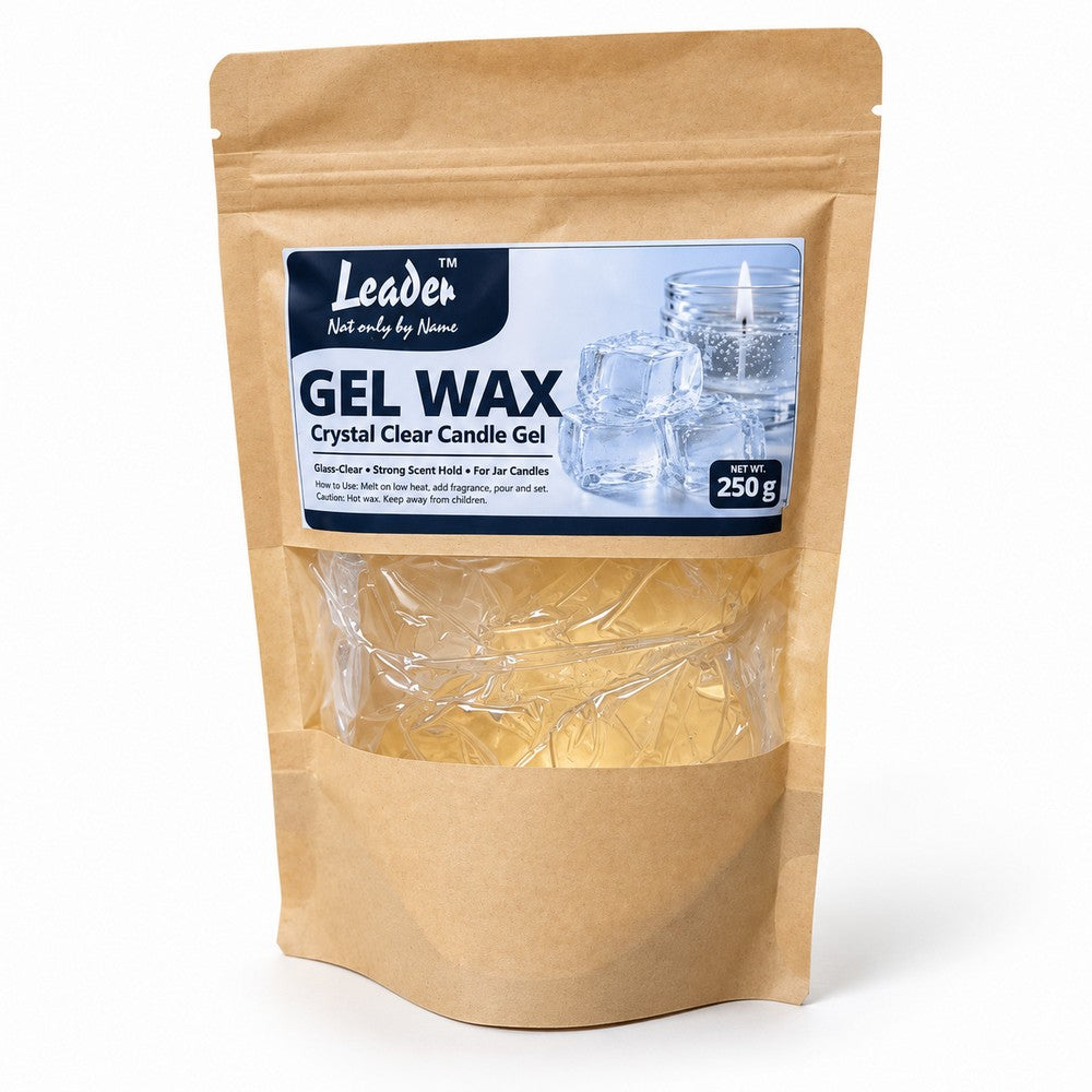 Gel Wax for Candle Making – Transparent Jelly Wax – Crystal Clear DIY Gel Candle Wax for Scented & Decorative Candles – 250g / 500g / 1kg – Leader
